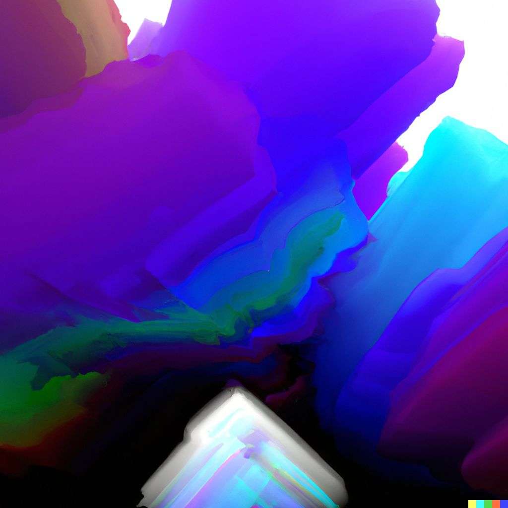 the discovery of gravity, digital art made from colorful gradients, airbrush